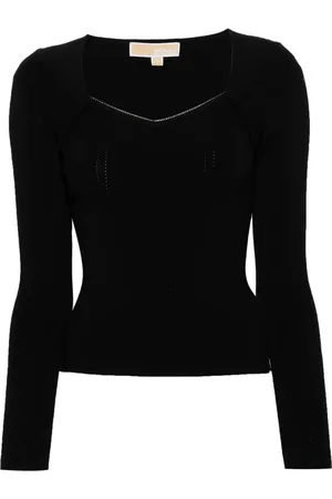 Michael Kors Femme, Blouses et Chemises, Noir, Taille: 42 FR Blouse bustier avec garniture gemmes