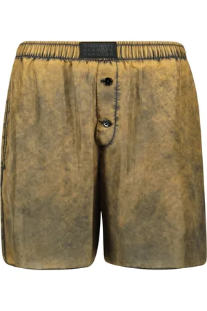 Maison Margiela Femme, Shorts, Brun, Taille: 36 FR Short en Soie Marron Lavé Printemps-Été 2025