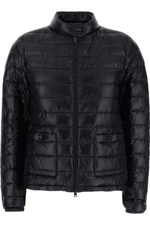 HERNO Femme, Vestes, Noir, Taille: 38 FR Veste Noire Matelassée en Duvet avec Col Montant