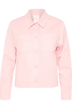 Part Two Femme, Vestes, Rose, Taille: 46 FR Veste Lotus avec Col et Boutons