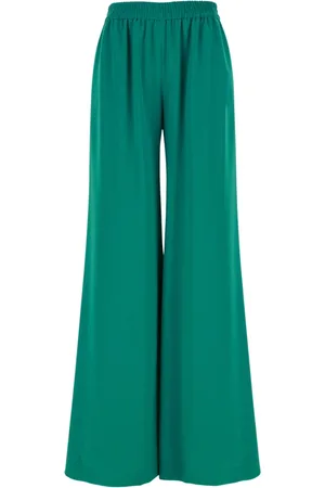 GIANLUCA CAPANNOLO Femme, Pantalons, Vert, Taille: 40 FR Pantalon Vert à Taille Élastique