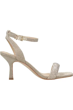 Michael Kors Femme, Chaussures, Jaune, Taille: 39 EU Sandales en résille pailletée avec boucle logo