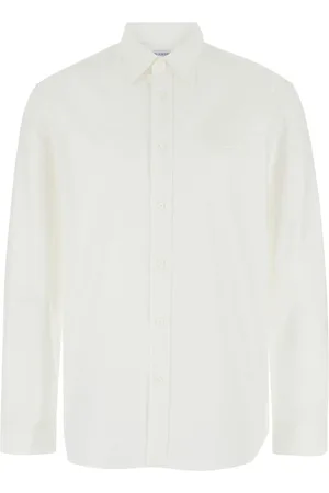 Burberry Homme, Chemises, Blanc, Taille: XS Chemise Blanche Classique avec Logo Brodé