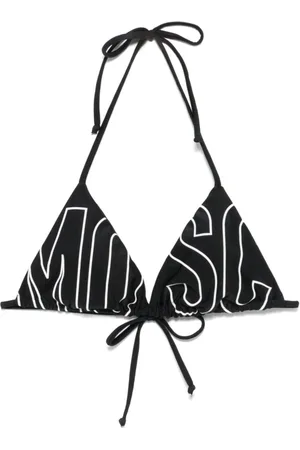 Moschino Femme, Maillots de bain, Noir, Taille: 40 FR Vêtements de mer noirs avec bretelles à nouer