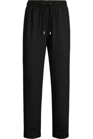 Liu Jo Femme, Pantalons, Noir, Taille: 42 FR Pantalon de jogging taille haute avec strass