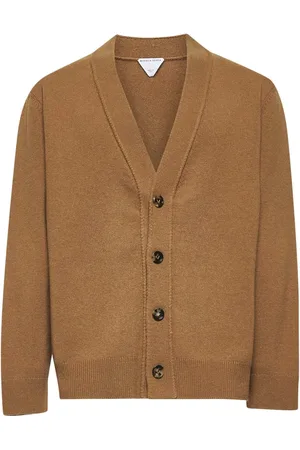 Bottega Veneta Homme, Pulls, Brun, Taille: M Pull en cachemire marron à col en V
