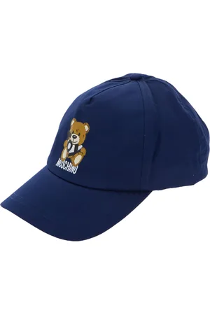 Moschino Homme, Accessoires, Bleu, Taille: ONE Size Casquette de baseball bleue avec impression d