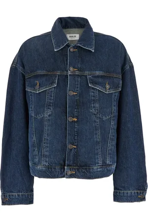 AGOLDE Femme, Vestes, Bleu, Taille: 38 FR Veste en Denim Bleu avec Manches Bouffantes