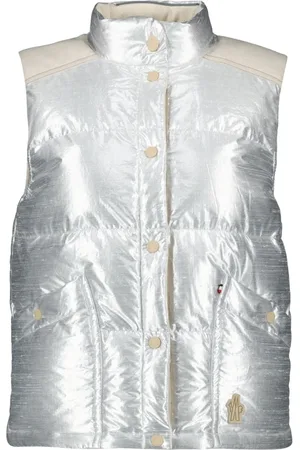 Moncler Femme, Vestes, Gris, Taille: 40 FR Veste sans manches Pinchot Lamé