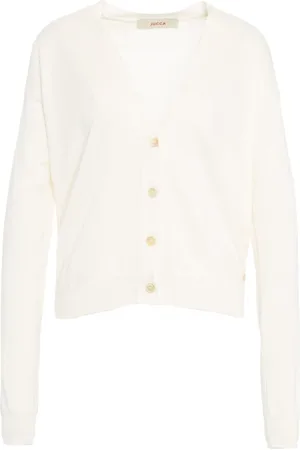 Jucca Femme, Pulls, Blanc, Taille: 38 FR Gilet Tricot Blanc Ss25