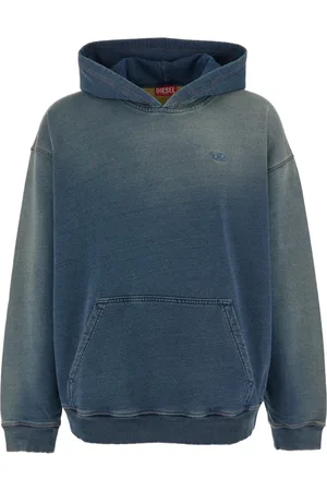 Diesel Homme, Sweatshirts et sweats à capuche, Bleu, Taille: M Sweat à capuche bleu Boxt-Hood avec logo D