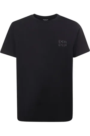 Dondup Homme, Tops, Noir, Taille: M T-shirt col rond noir avec logo