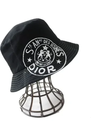 Dior Femme, Pre-owned, Noir, Taille: ONE Size Pre-owned Coton chapeaux