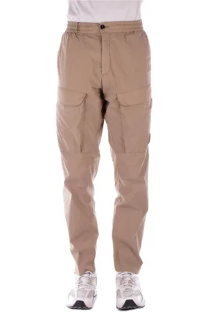 C.P. Company Homme, Pantalons, Brun, Taille: S Logo Front Skinny Pantalon Fermeture éclair