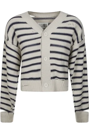 Maison Margiela Femme, Pulls, Bleu, Taille: 38 FR Cardigan Élégant