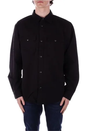 Carhartt Homme, Vestes, Noir, Taille: M Manteaux Noirs Logo Fermeture Bouton Avant