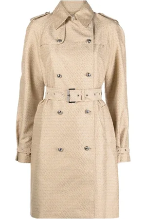 Michael Kors Femme, Manteaux, Brun, Taille: 36 FR Imperméable Trench Eco