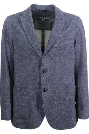 Circolo Homme, Vestes, Bleu, Taille: XL Veste Bleue avec Fermeture à 3 Boutons