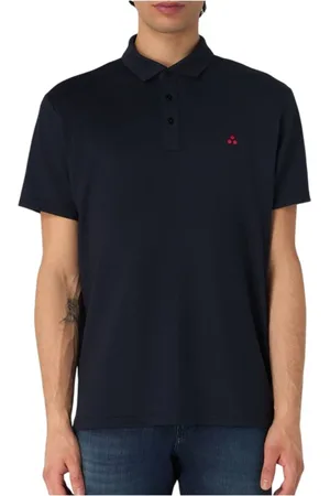 Peuterey Homme, Tops, Bleu, Taille: 3XL Polo en Coton Brodé