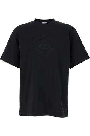 Burberry Homme, Tops, Noir, Taille: M Équestre Brodé T-shirt Noir