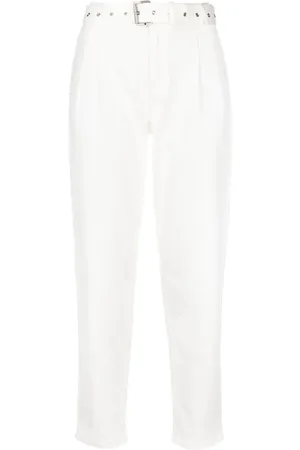 Michael Kors Femme, Pantalons, Gris, Taille: 38 FR Pantalon en Denim Plissé Casual