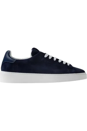 D.A.T.E. Homme, Chaussures, Bleu, Taille: 43 EU Baskets en Daim Bleu Style Levante
