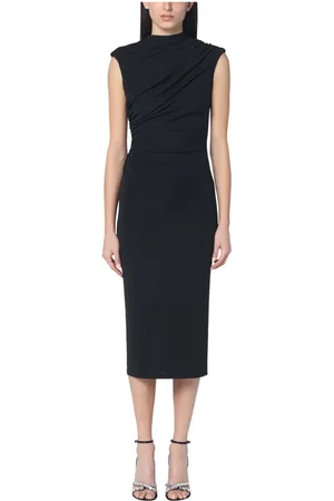 Andamane Femme, Robes, Noir, Taille: 36 FR Robe Midi pour Femmes