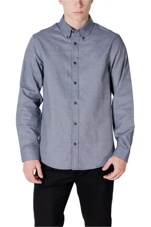 Armani Exchange Homme, Chemises, Bleu, Taille: L Chemise élégante à manches longues pour hommes