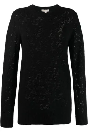 Michael Kors Femme, Pulls, Noir, Taille: 36 FR Pull fin en maille col rond