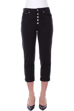 Dondup Femme, Pantalons, Noir, Taille: W28 Pantalon Noir à Boutons