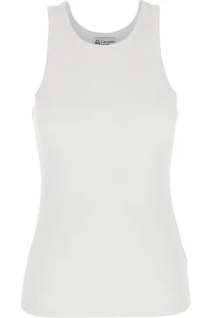 Adriano Goldschmied Femme, Tops, Blanc, Taille: 36 FR Haut Blanc avec Logo au Dos en Modal