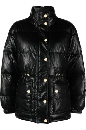 Michael Kors Femme, Vestes, Noir, Taille: 44 FR Doudoune mi-épaisse à col cheminée