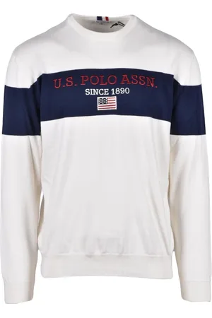 U.S. Polo Assn. Homme, Pulls, Blanc, Taille: 2XL Pull en Coton et Cachemire