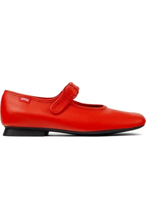 Camper Femme, Chaussures, Rouge, Taille: 39 EU Chaussures Rouges en Cuir avec Boucle