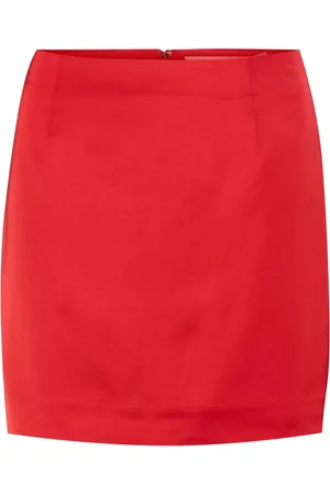 Gestuz Femme, Jupes, Rouge, Taille: 40 FR Jupe en Satin Sans Manches