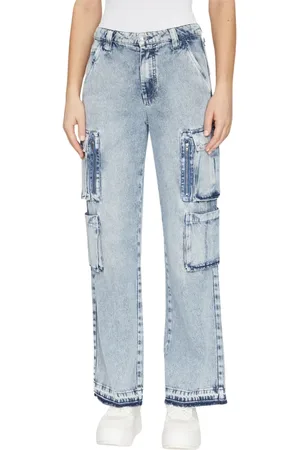 Guess Femme, Jeans, Bleu, Taille: W27 Cargo Soulful Denim Jeans