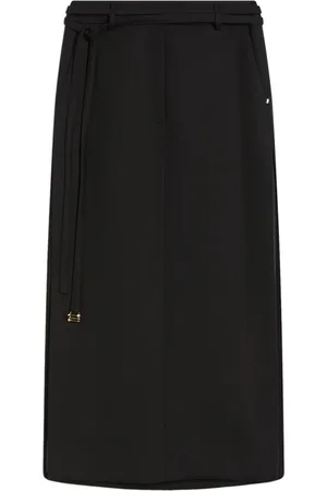 Sportmax Femme, Jupes, Noir, Taille: 38 FR Jupe noire avec ceinture double tour