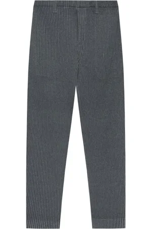 Issey Miyake Homme, Pantalons, Gris, Taille: L Pantalon Gris Plissé avec Poches