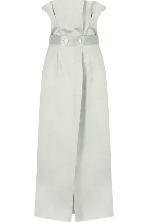Serafini Femme, Robes, Vert, Taille: 40 FR Robe Verte avec Ceinture à Nouer