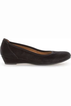 Gabor Femme, Chaussures, Noir, Taille: 37 EU Ballerines compensées noires à enfiler
