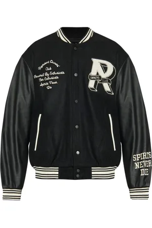 Represent Homme, Vestes, Noir, Taille: L Veste noire à bordures côtelées