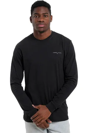 Tommy Hilfiger Homme, Tops, Noir, Taille: M T-shirt Noir en Coton avec Logo
