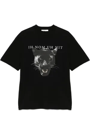 Ih Nom Uh Nit Homme, Tops, Noir, Taille: S T-shirt Col Rond avec Logo Imprimé Noir