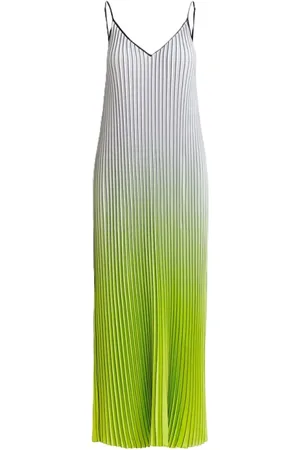 Essentiel Antwerp Femme, Robes, Multicolore, Taille: 38 FR Robe Maxi Plissée Légère A-Line Bretelles Réglables
