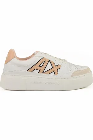 Armani Exchange Femme, Chaussures, Blanc, Taille: 40 EU Baskets - Semelle en Caoutchouc - Modèle Baskets