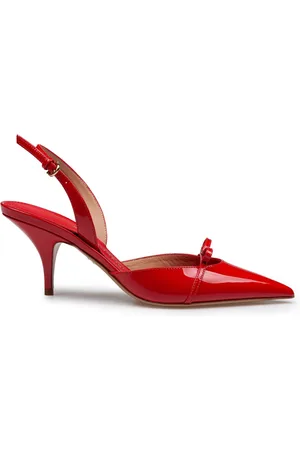 Salvatore Ferragamo Femme, Chaussures, Rouge, Taille: 36 1/2 EU Escarpins Slingback en Cuir Verni Rouge
