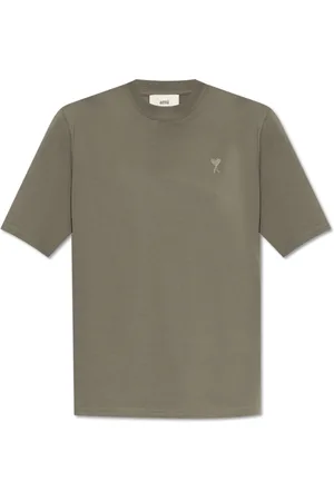 Ami Femme, Tops, Vert, Taille: 36 FR T-shirt avec logo