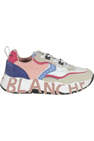 Voile blanche Femme, Chaussures, Multicolore, Taille: 41 EU Baskets en Daim avec Détails en Cuir
