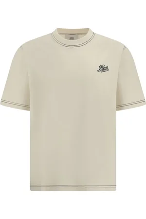 Ami Homme, Tops, , Taille: L T-shirt en coton à col rond côtelé
