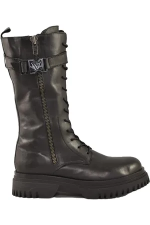 Emanuélle vee Femme, Chaussures, Noir, Taille: 40 EU Bottes en cuir avec semelle en caoutchouc